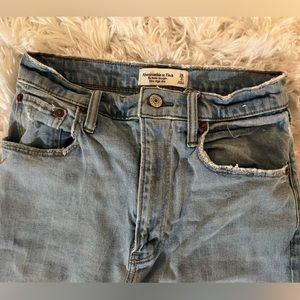 Abercrombie the ankle straight ultra high rise jeans